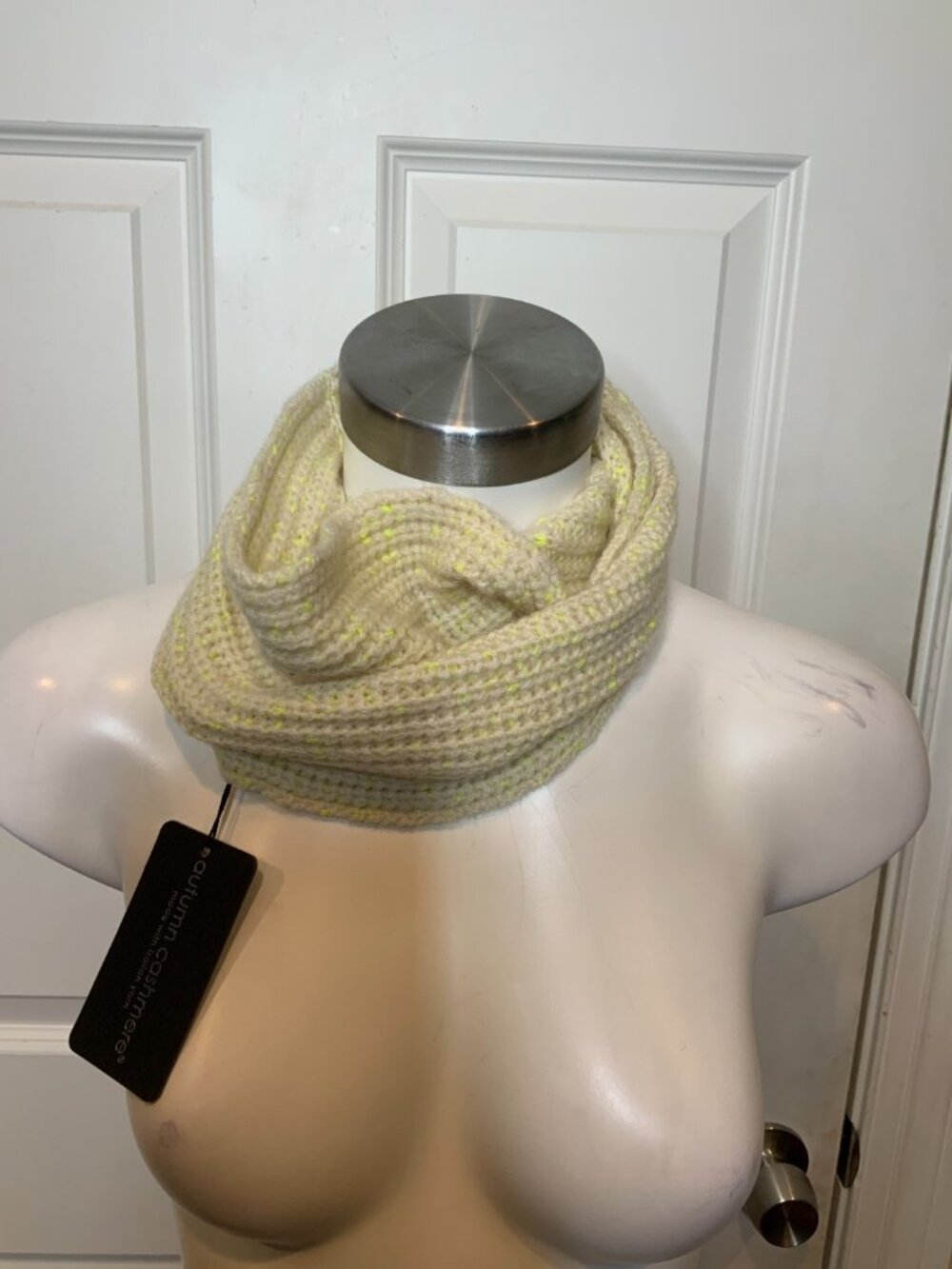 Autumn Cashmere Cream Neon Shaker Neck Warmer Cowl NWT $165